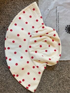 Lack of Color Polka Dot Sun Hat - Red on Cream